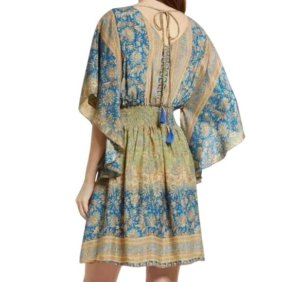 Raga Jai Paisley Print Bell Sleeve Dress Size XS New with Tag MSRP $170 - Picture 5 of 12